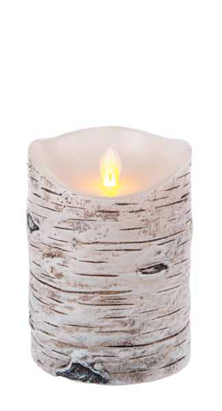 Wax LED Birch Pillar