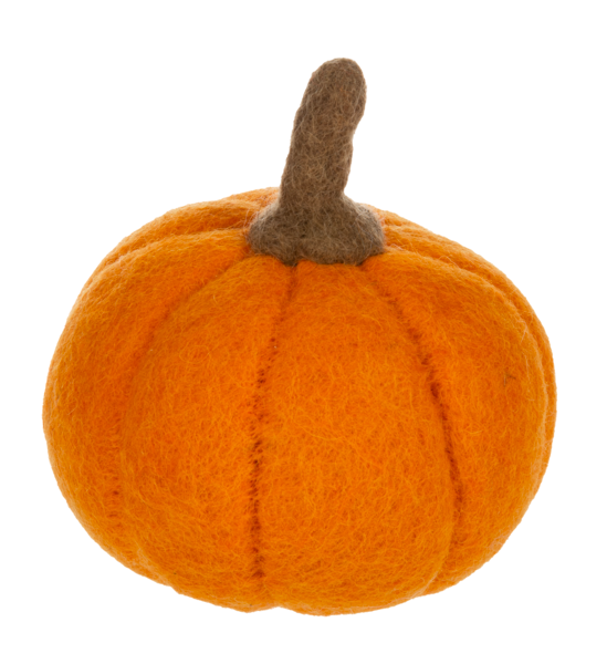 Orange Handmade Felted Wool Pumpkin