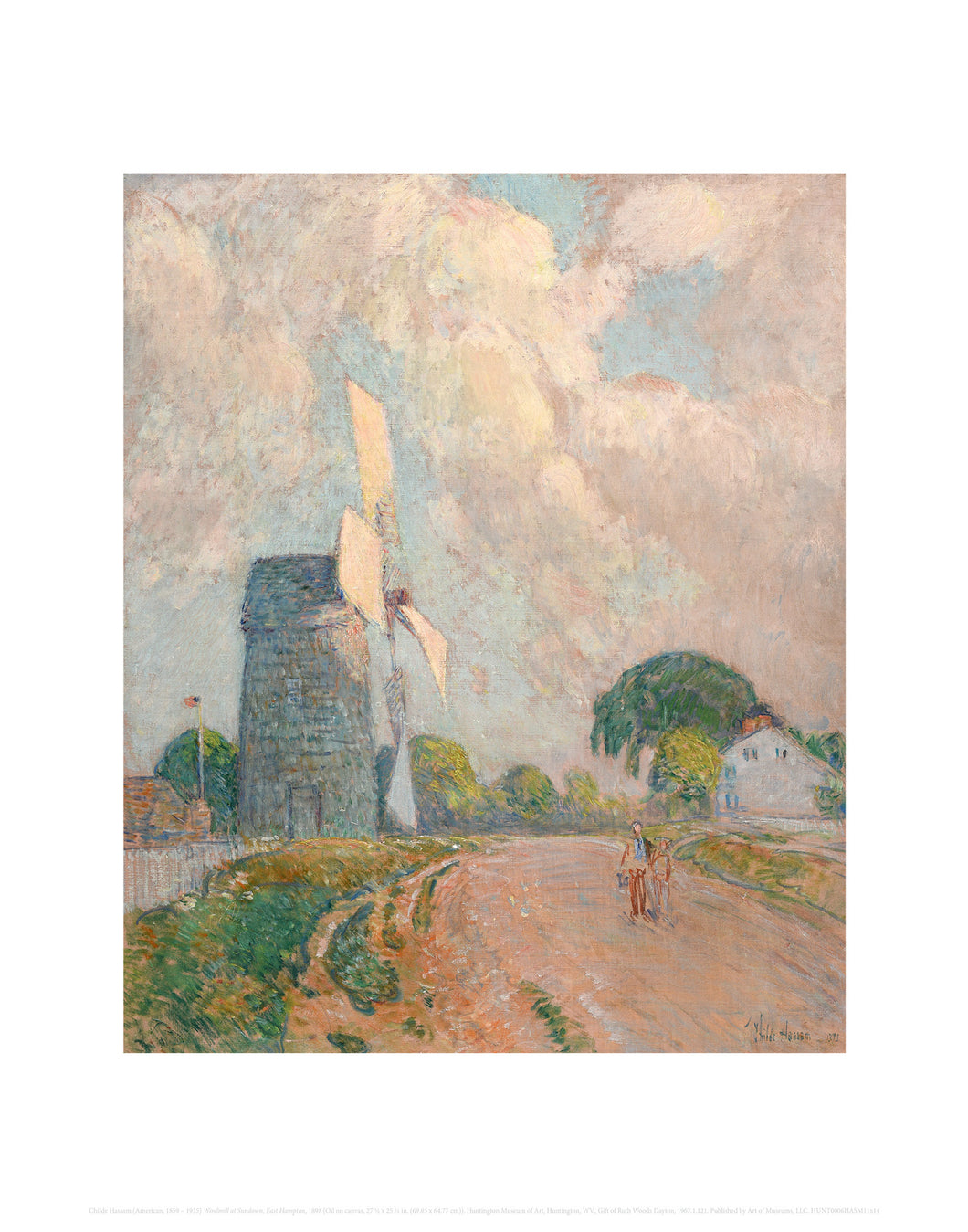 Windmill at Sundown, East Hampton- Hassam Fine Art Print 22 x 28