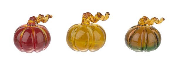 Ombre Mini Glass Pumpkin Figurines