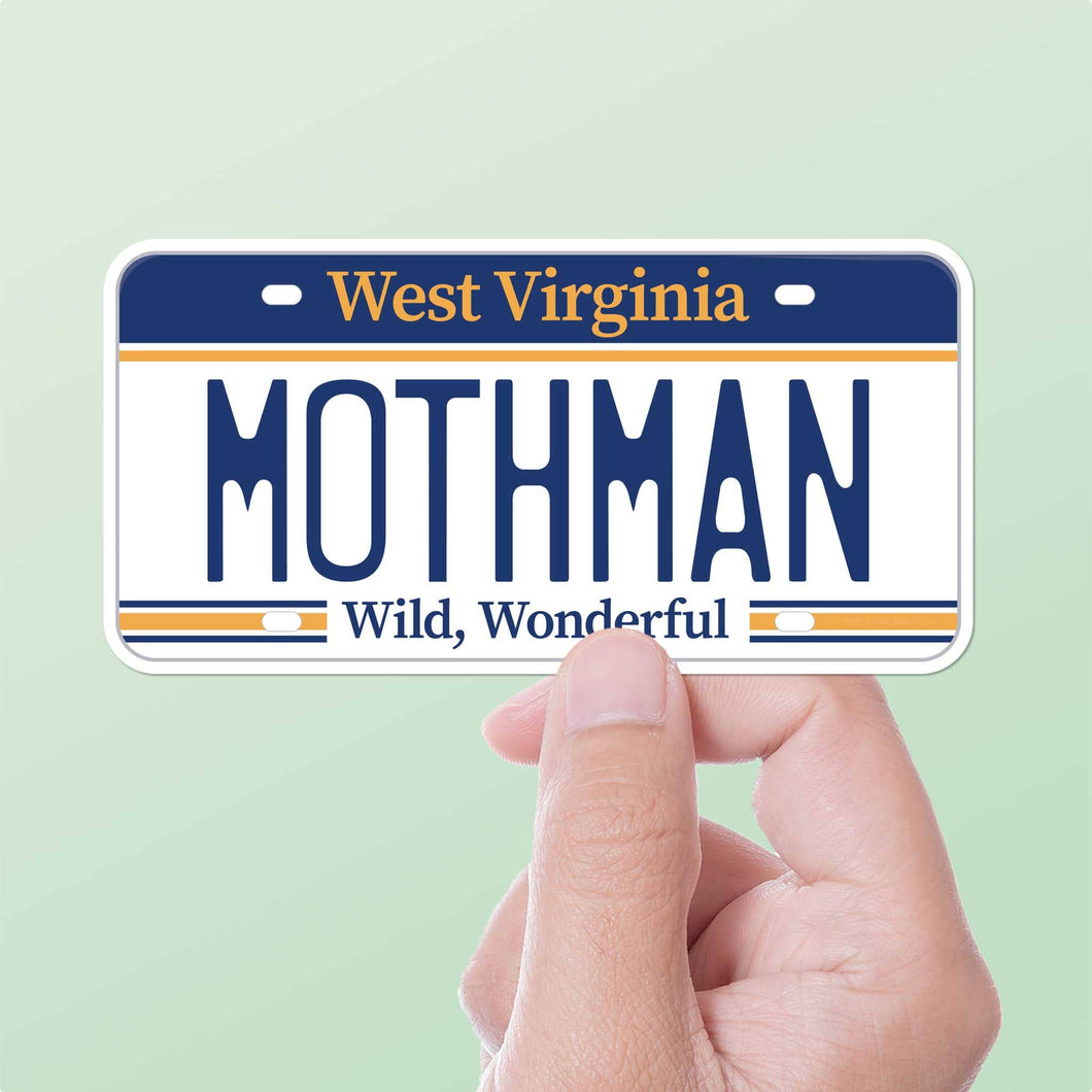 Mothman West Virginia License Plate Cryptid Sticker