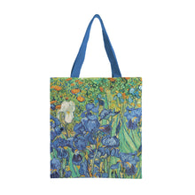 Load image into Gallery viewer, Shoulder Strap Canvas Magazine Tote Bag - van Gogh Irises
