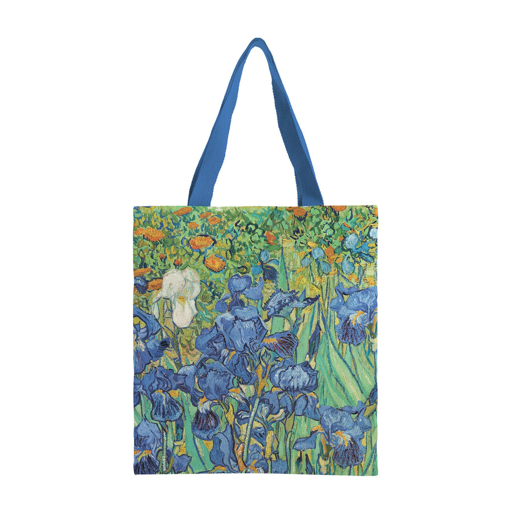 Shoulder Strap Canvas Magazine Tote Bag - van Gogh Irises