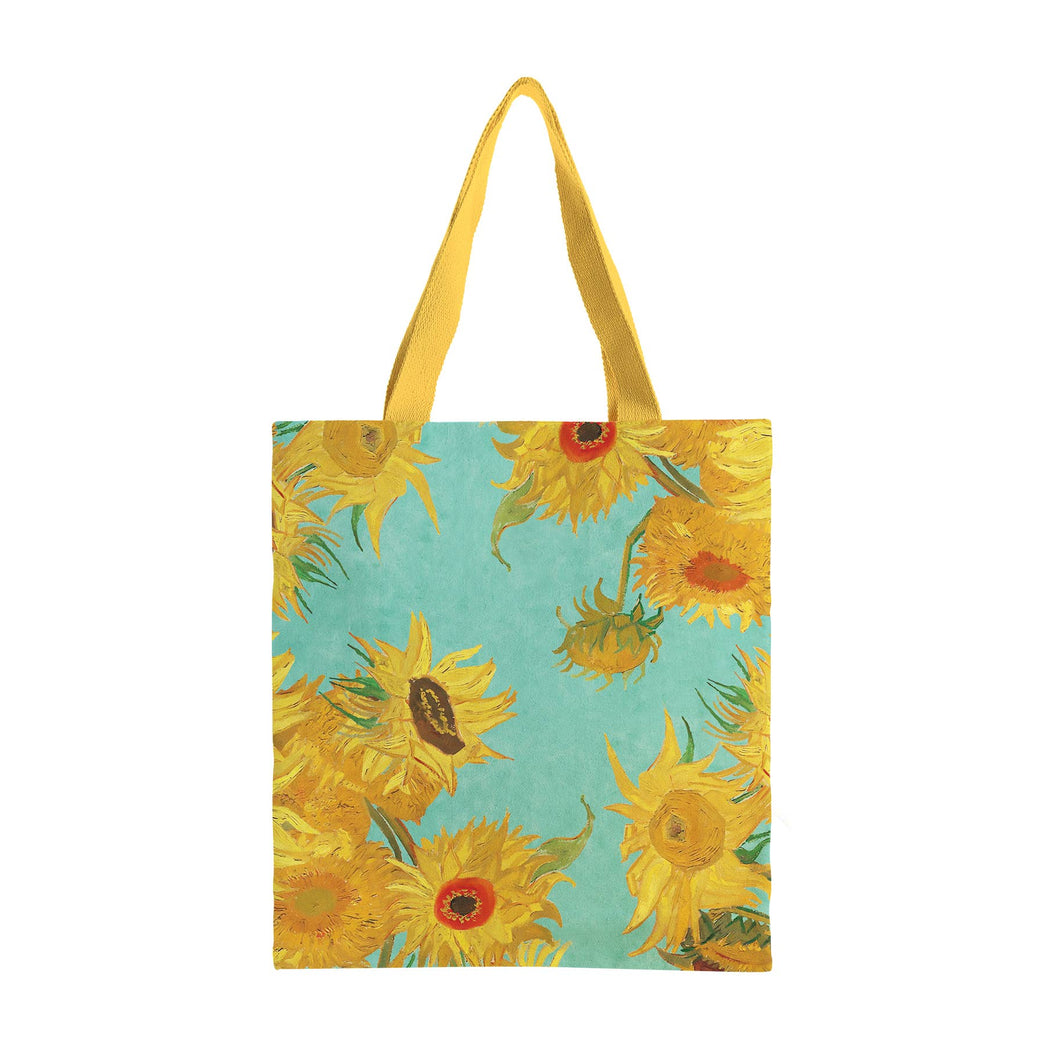 Shoulder Strap Canvas Magazine Tote Bag - van Gogh Sunflower