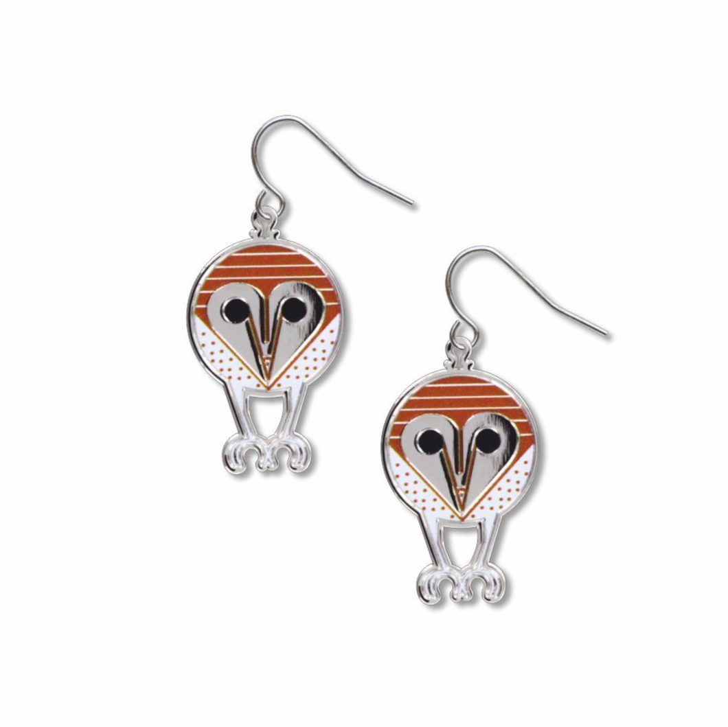 Charley Harper's Barn Owl Earrings