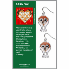 Load image into Gallery viewer, Charley Harper&#39;s Barn Owl Earrings
