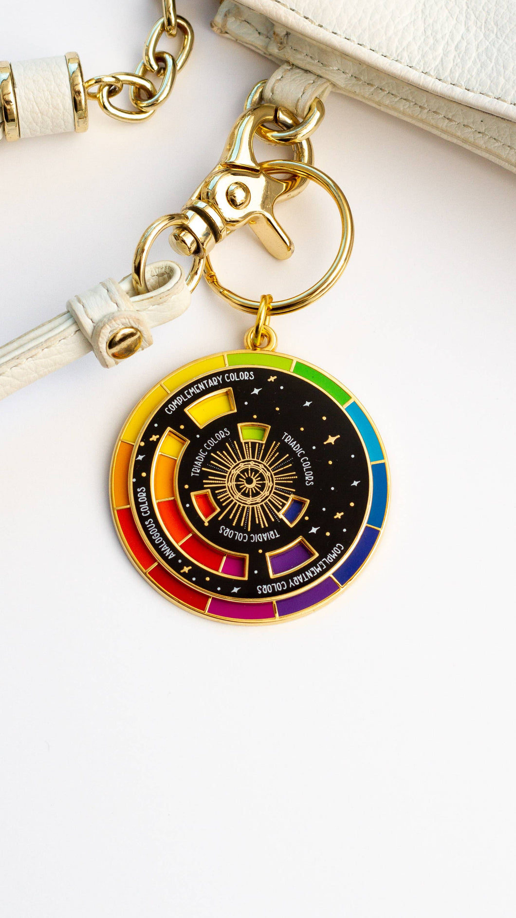 Color Wheel© Enamel Keychain BLACK/GOLD