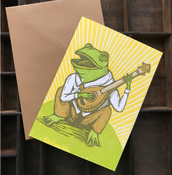 Pickin Frog Card