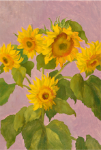 Load image into Gallery viewer, Sunflowers by William C. Grimm - Daywood Collection Postcard
