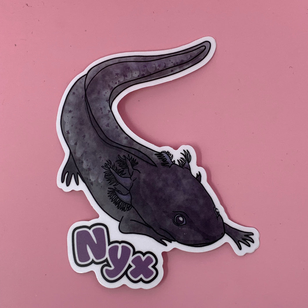 Nyx the Axolotl Sticker