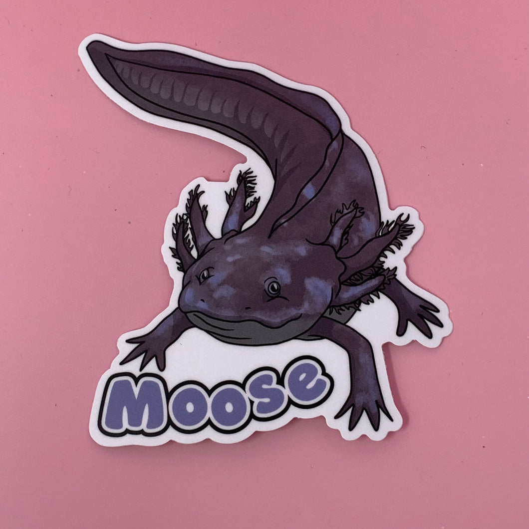 Moose the Axolotl Sticker