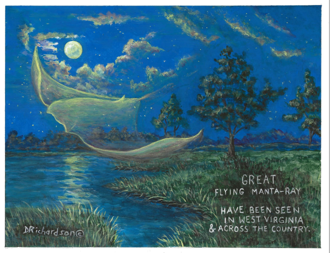 Great Flying Manta Ray Art Print