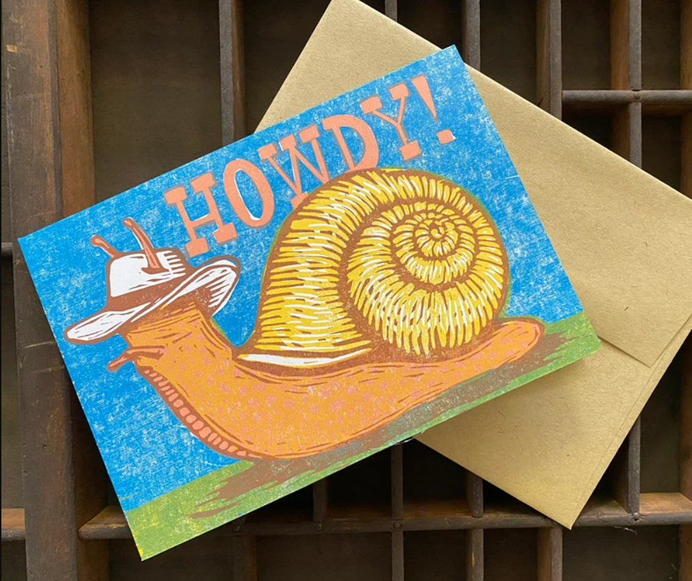 Howdy Snail Card
