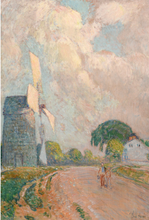 Load image into Gallery viewer, Windmill at Sundown by Childe Hassam - Daywood Collection Postcard

